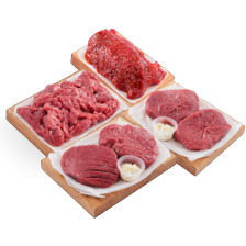 Malse runder- of kogelbiefstuk, biefstukpuntjes of rundersteaks